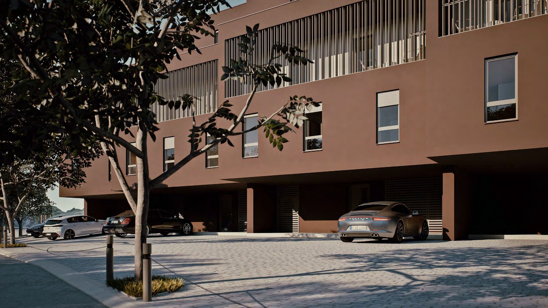 Parkoló a házak alatt
